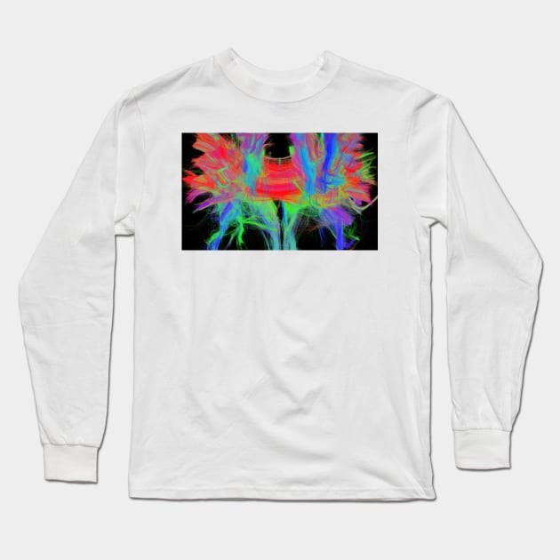 Corpus callosum, DTI MRI scan (C017/7044) Long Sleeve T-Shirt by SciencePhoto